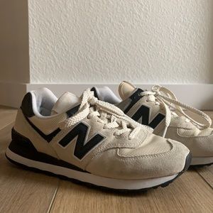 574 New Balance | cream and black
